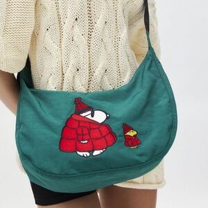 BAGGU x Peanuts Medium Nylon Crescent Bag